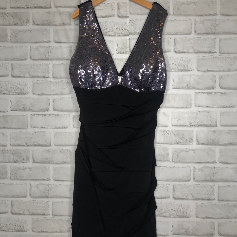 LIKE NEW! BodyCentral Black and Sequence Dress